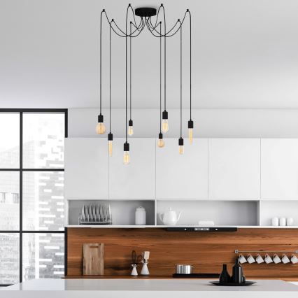 Luster na sajli KABLUNI 8xE27/100W/230V pauk