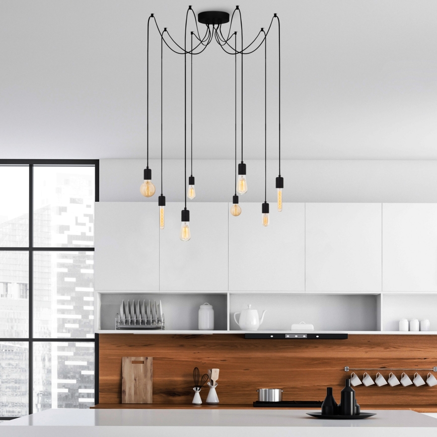 Luster na sajli KABLUNI 8xE27/100W/230V pauk