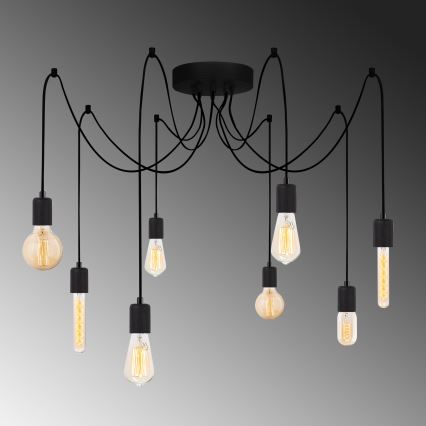 Luster na sajli KABLUNI 8xE27/100W/230V pauk