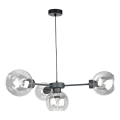 Luster na sajli KALIOPE 4xE27/60W/230V crna/prozirna