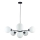 Luster na sajli KALIOPE 6xE14/50W/230V crna/bela
