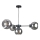 Luster na sajli KALIOPE 6xE27/60W/230V crna/zadimljena crna