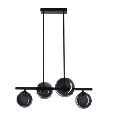 Luster na sajli KAMA 4xG9/28W/230V crna/zadimljena crna