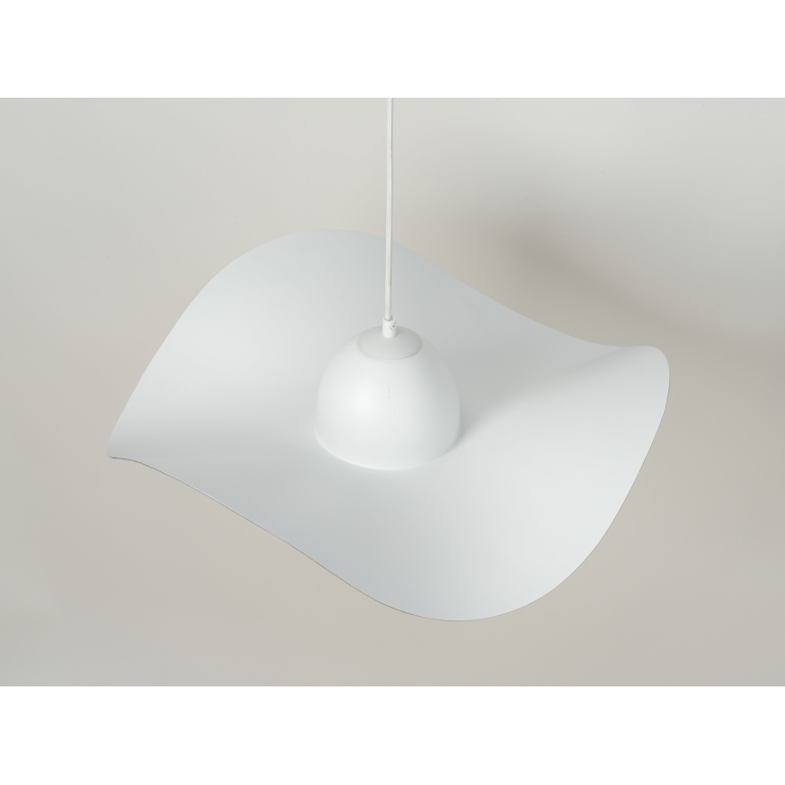Luster na sajli KAPELLO 1xE27/60W/230V prečnik 55 cm bela/zlatna