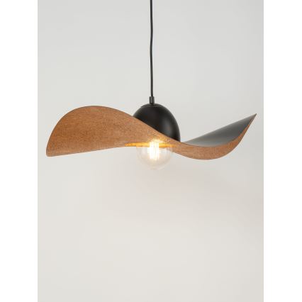Luster na sajli KAPELLO 1xE27/60W/230V prečnik 55 cm crna/bakarna