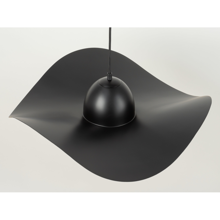 Luster na sajli KAPELLO 1xE27/60W/230V prečnik 55 cm crna/bakarna