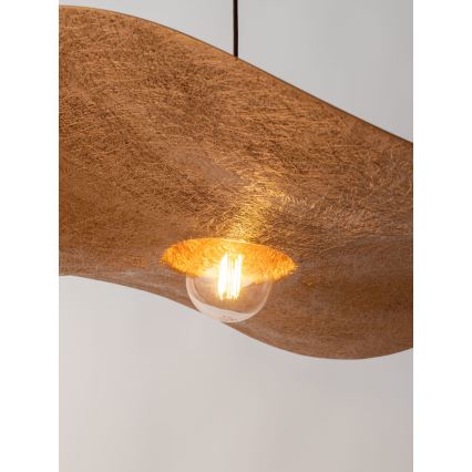 Luster na sajli KAPELLO 1xE27/60W/230V prečnik 55 cm crna/bakarna