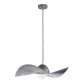 Luster na sajli KAPELLO 1xE27/60W/230V prečnik 55 cm siva/srebrna