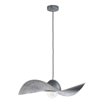 Luster na sajli KAPELLO 1xE27/60W/230V prečnik 55 cm siva/srebrna