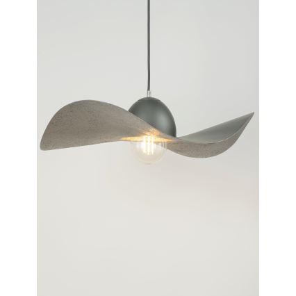 Luster na sajli KAPELLO 1xE27/60W/230V prečnik 55 cm siva/srebrna