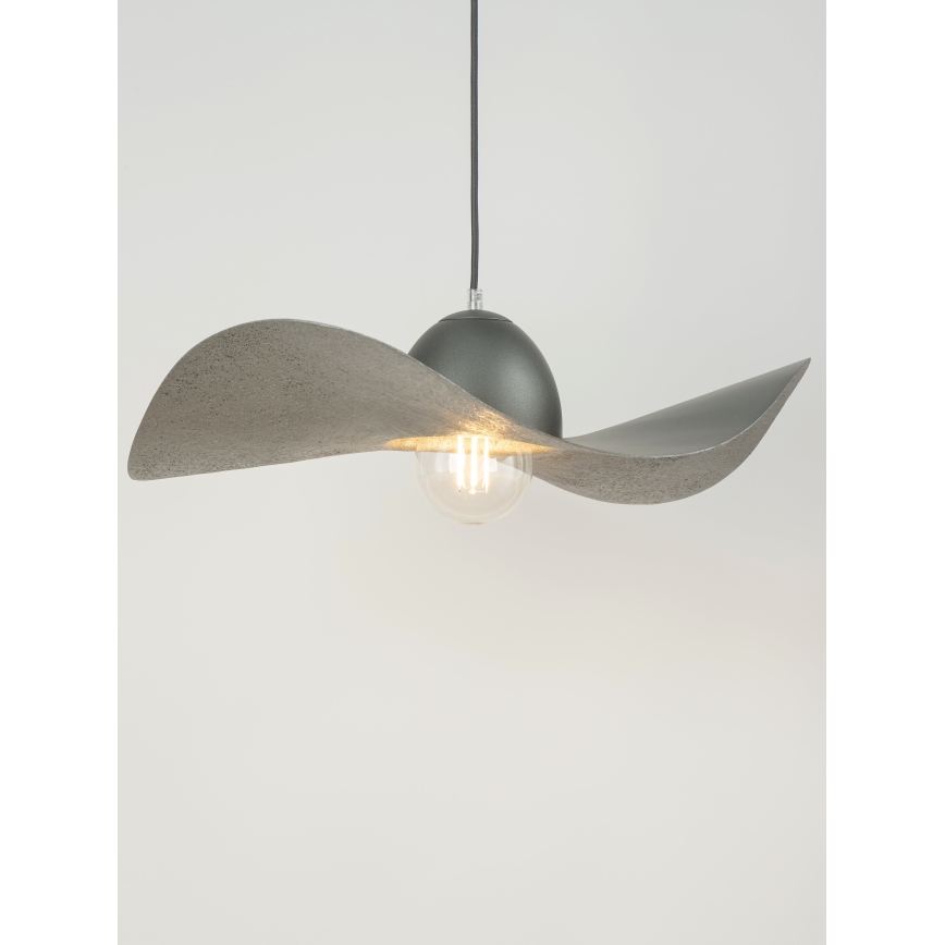Luster na sajli KAPELLO 1xE27/60W/230V prečnik 55 cm siva/srebrna