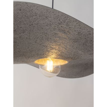 Luster na sajli KAPELLO 1xE27/60W/230V prečnik 55 cm siva/srebrna