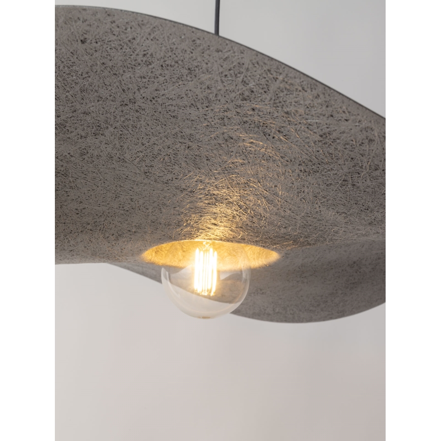 Luster na sajli KAPELLO 1xE27/60W/230V prečnik 55 cm siva/srebrna