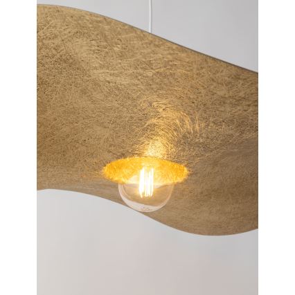 Luster na sajli KAPELLO 1xE27/60W/230V prečnik 76 cm beli/zlatni