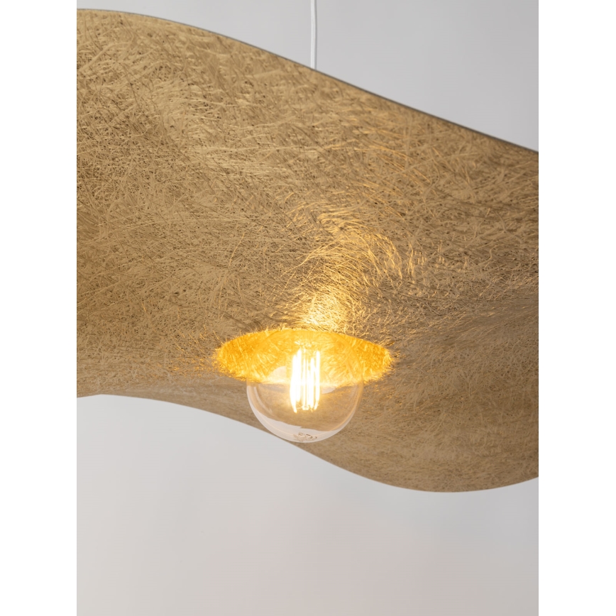 Luster na sajli KAPELLO 1xE27/60W/230V prečnik 76 cm beli/zlatni