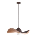 Luster na sajli KAPELLO 1xE27/60W/230V Ø 55 cm braon/bakarne boje