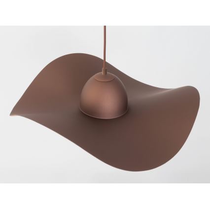 Luster na sajli KAPELLO 1xE27/60W/230V Ø 55 cm braon/bakarne boje