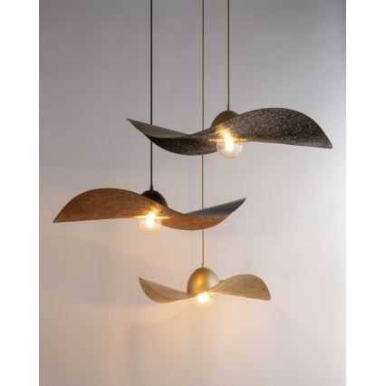 Luster na sajli KAPELLO 1xE27/60W/230V Ø 76 cm zlatna