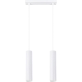 Luster na sajli KARBON 2xGU10/10W/230V bela