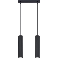 Luster na sajli KARBON 2xGU10/10W/230V crni