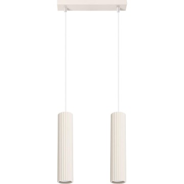 Luster na sajli KARBON 2xGU10/10W/230V krem boje