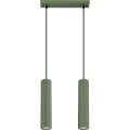 Luster na sajli KARBON 2xGU10/10W/230V zelena