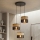 Luster na sajli KARBON 3xE27/15W/230V crna/braon