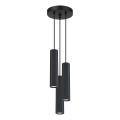 Luster na sajli KARBON 3xGU10/10W/230V crne boje