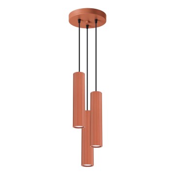 Luster na sajli KARBON 3xGU10/10W/230V narandžasta