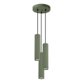 Luster na sajli KARBON 3xGU10/10W/230V, zelene boje