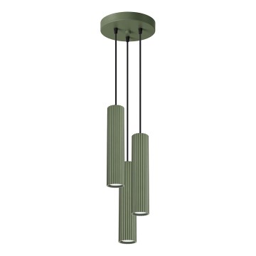 Luster na sajli KARBON 3xGU10/10W/230V, zelene boje