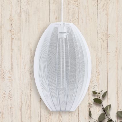 Luster na sajli KAREI 1xE27/20W/230V prečnik 30 cm bela