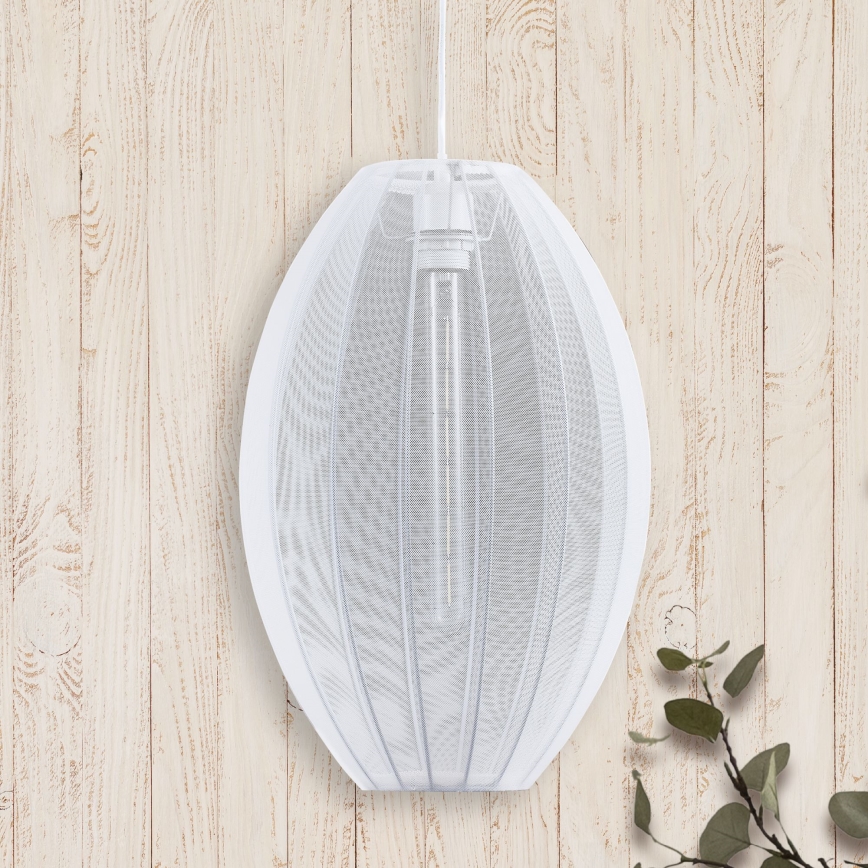 Luster na sajli KAREI 1xE27/20W/230V prečnik 30 cm bela