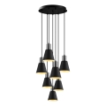 Luster na sajli KEM 7xE27/40W/230V crna
