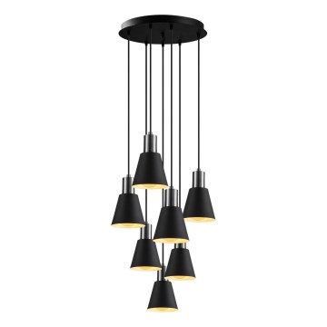 Luster na sajli KEM 7xE27/40W/230V crna
