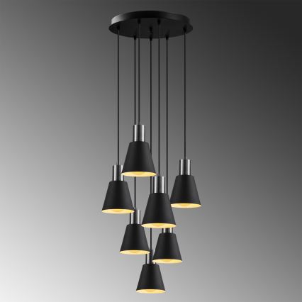 Luster na sajli KEM 7xE27/40W/230V crna