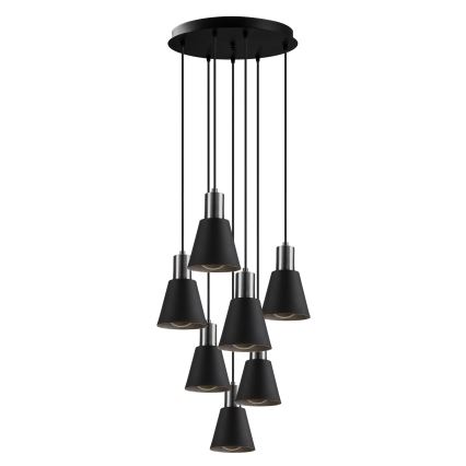 Luster na sajli KEM 7xE27/40W/230V crna