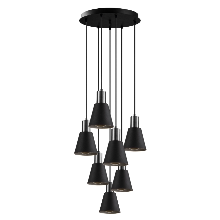 Luster na sajli KEM 7xE27/40W/230V crna