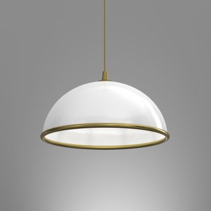 Luster na sajli KITCHEN 1xE27/15W/230V bela/zlatna