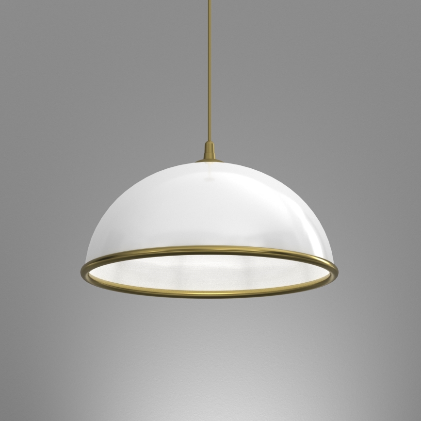 Luster na sajli KITCHEN 1xE27/15W/230V bela/zlatna