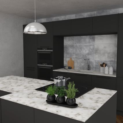 Luster na sajli KITCHEN 1xE27/15W/230V bela/sjajni hrom