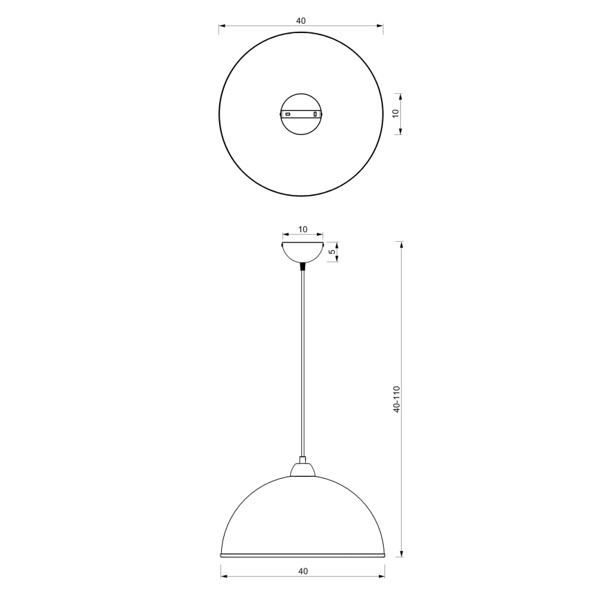 Luster na sajli KITCHEN 1xE27/15W/230V bela/sjajni hrom
