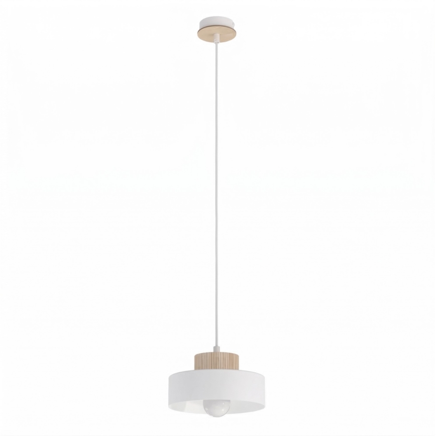Luster na sajli KIVI 1xE27/15W/230V bela
