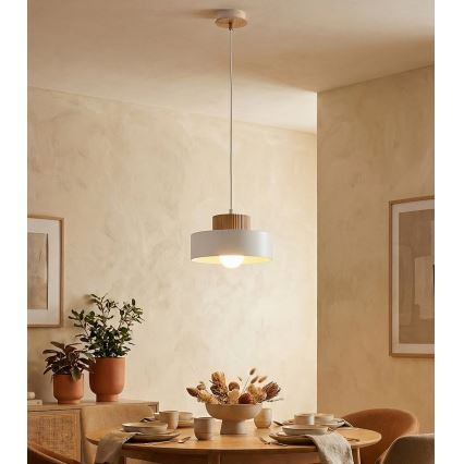 Luster na sajli KIVI 1xE27/15W/230V bela
