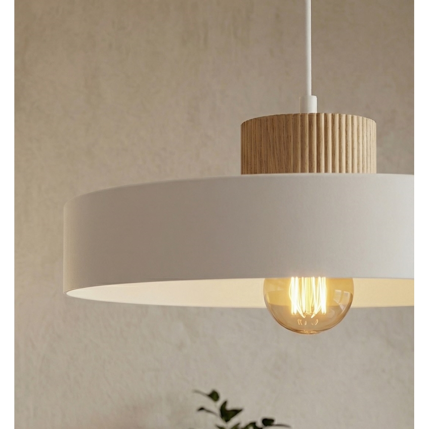 Luster na sajli KIVI 1xE27/15W/230V beli