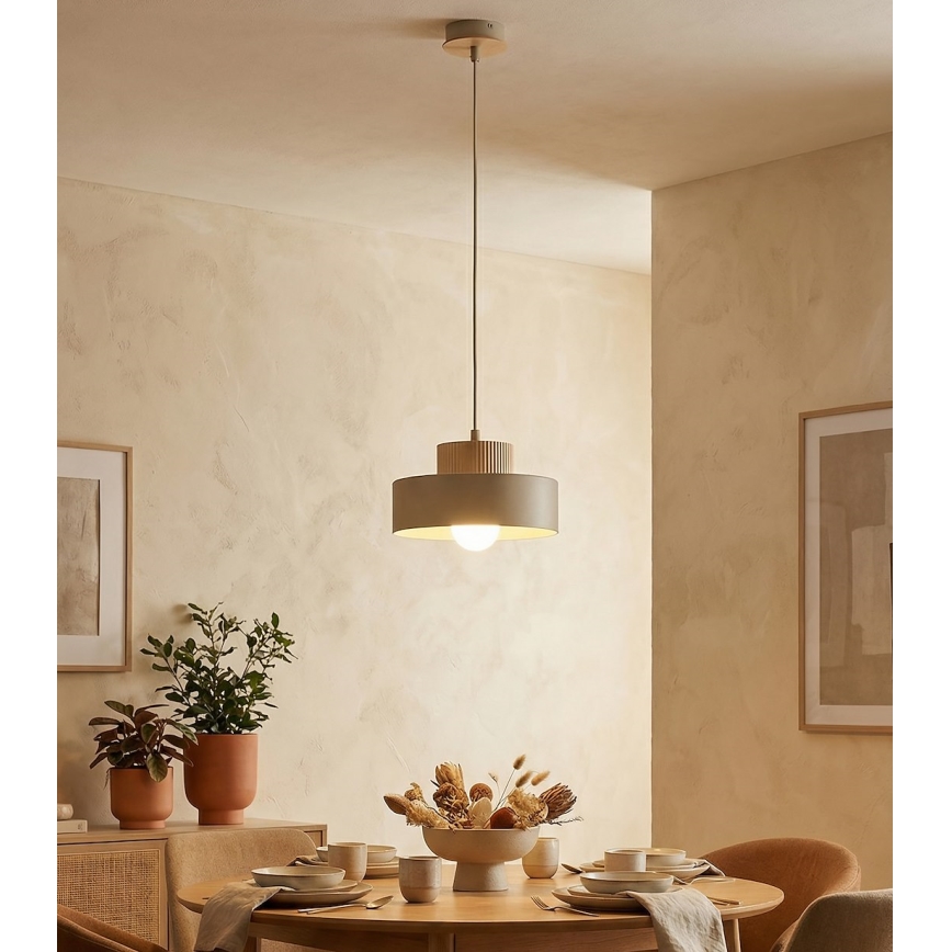 Luster na sajli KIVI 1xE27/15W/230V bež