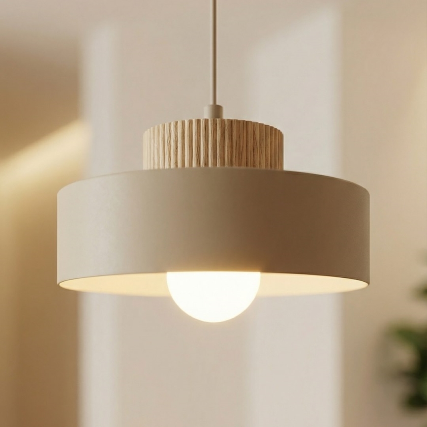Luster na sajli KIVI 1xE27/15W/230V bež