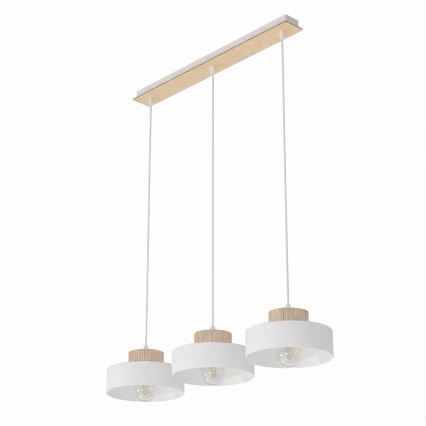 Luster na sajli KIVI 3xE27/15W/230V beo