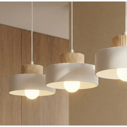 Luster na sajli KIVI 3xE27/15W/230V beo