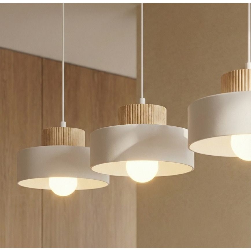 Luster na sajli KIVI 3xE27/15W/230V beo